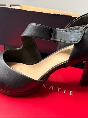 Clarks Black Mary Jane Block Heel